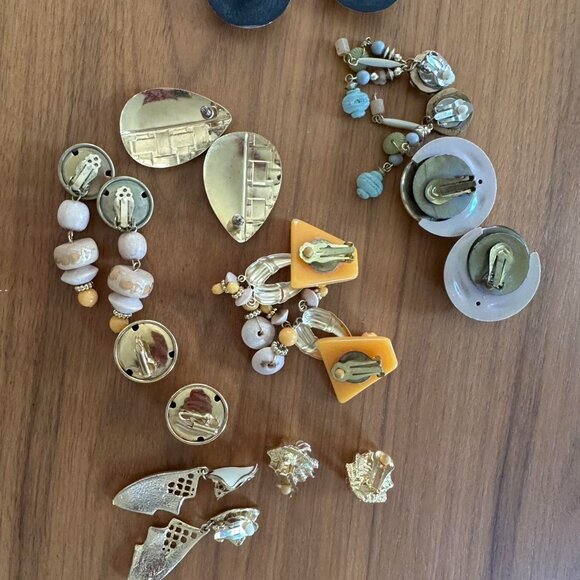Vintage Clip-On Earrings Lot – Mermaidcore, Fairycore, Ethereal Mix - Picture 6 of 7